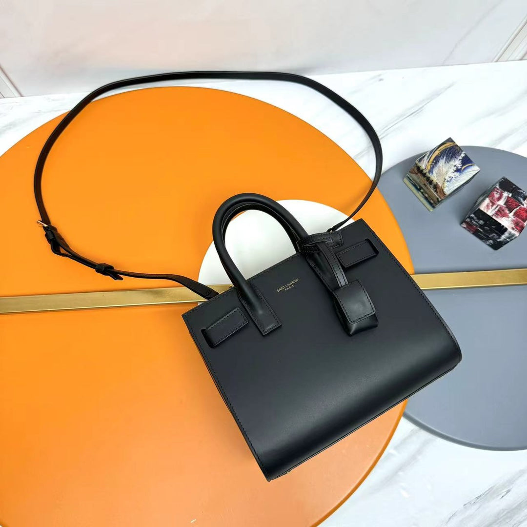 YSL Sac de Jour Baby 22cm Black in Sheepskin 285777