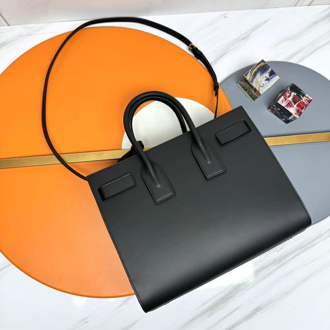 YSL Sac de Jour Baby 32cm Black in Sheepskin 285773