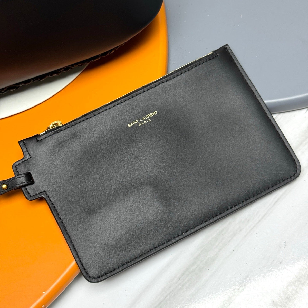 YSL 5A7 Large Bag Black Raffia