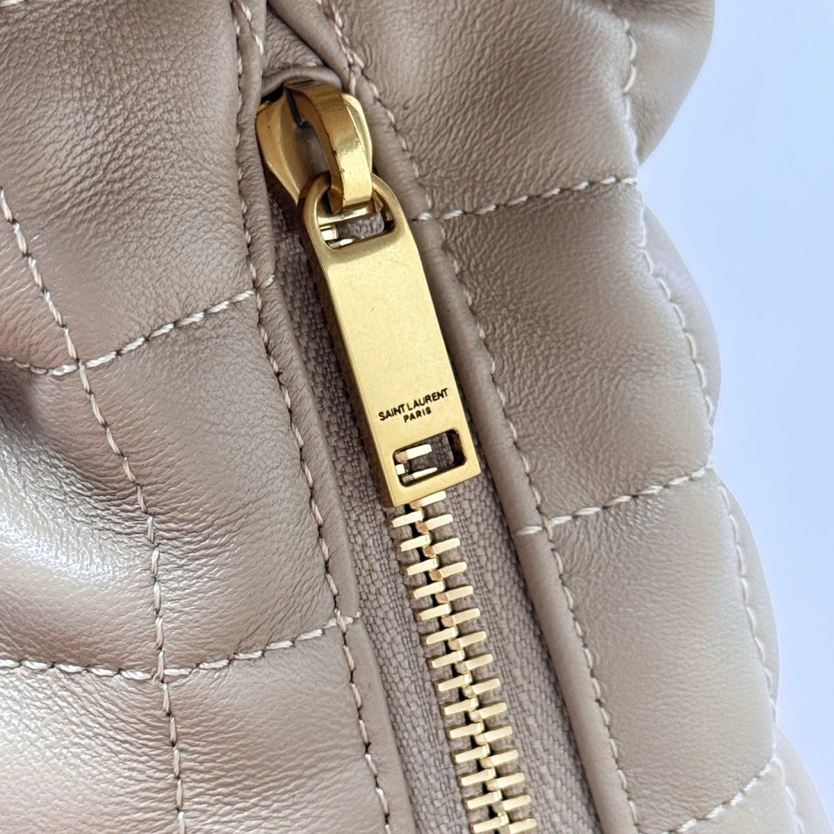 YSL Icarino Large Shoulder Bag Beige Quited Leather 286004