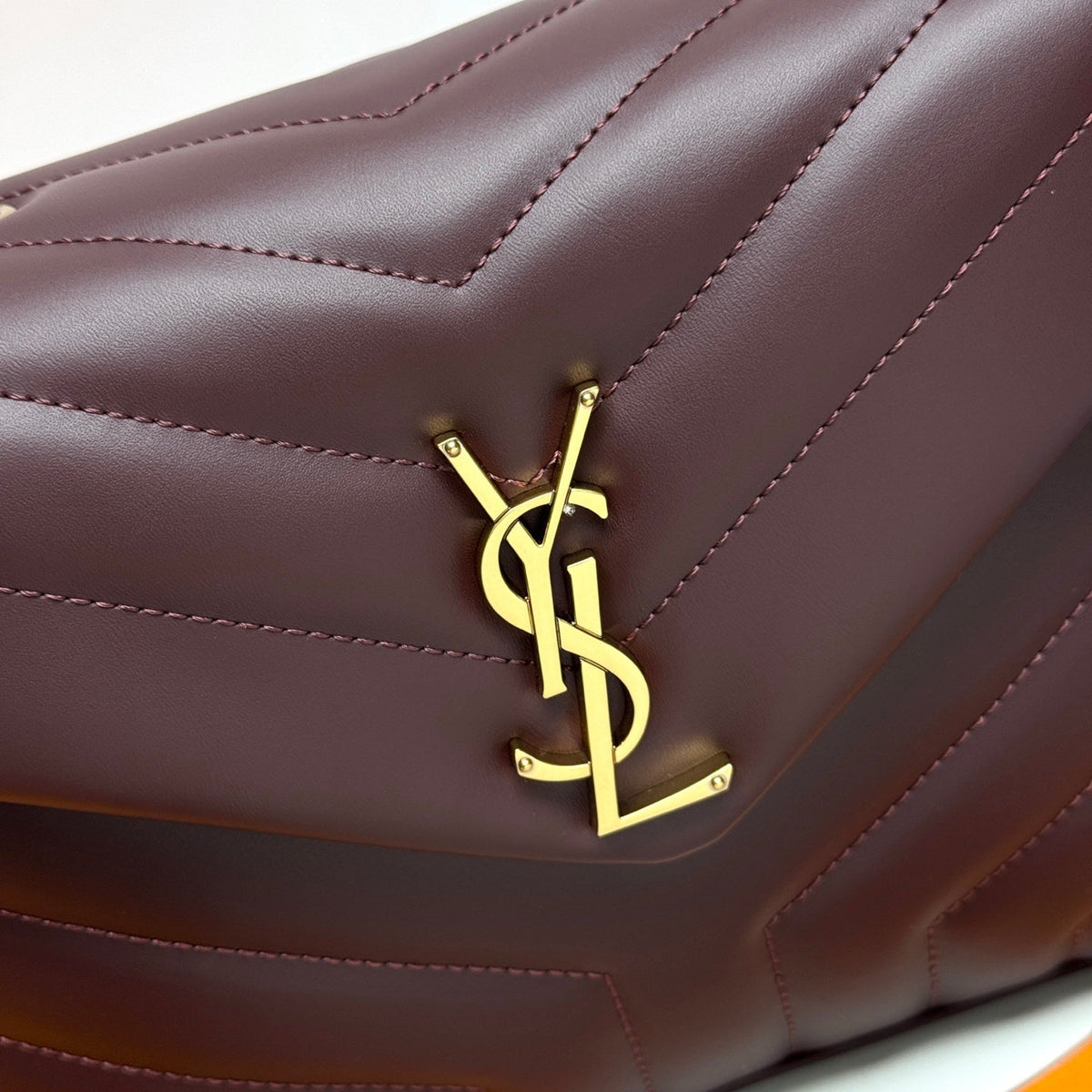YSL Small Loulou Bag 23cm Burgundy Lambskin