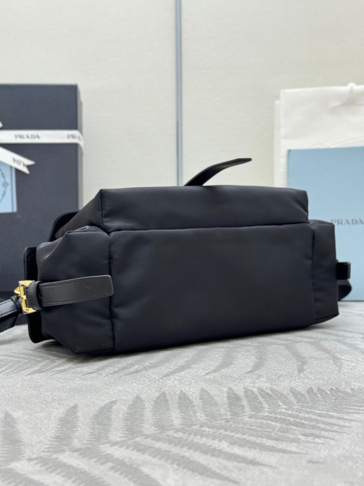 Pra Explore Medium Shoulder Bag With Flap Black Nylon 294024
