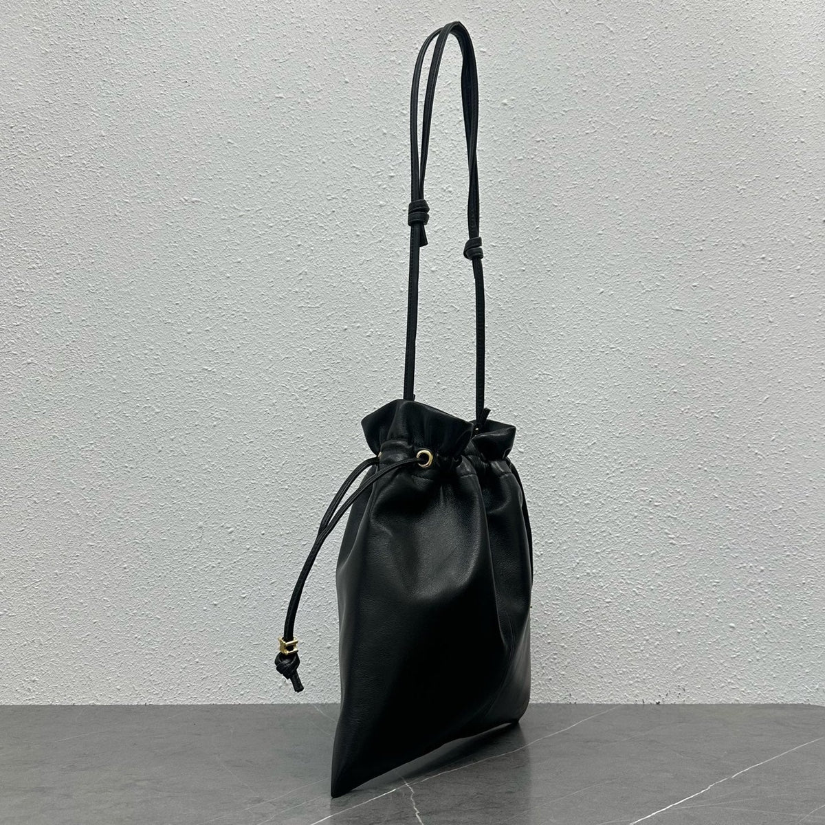 Celine Crystal Pouch Black Lambskin