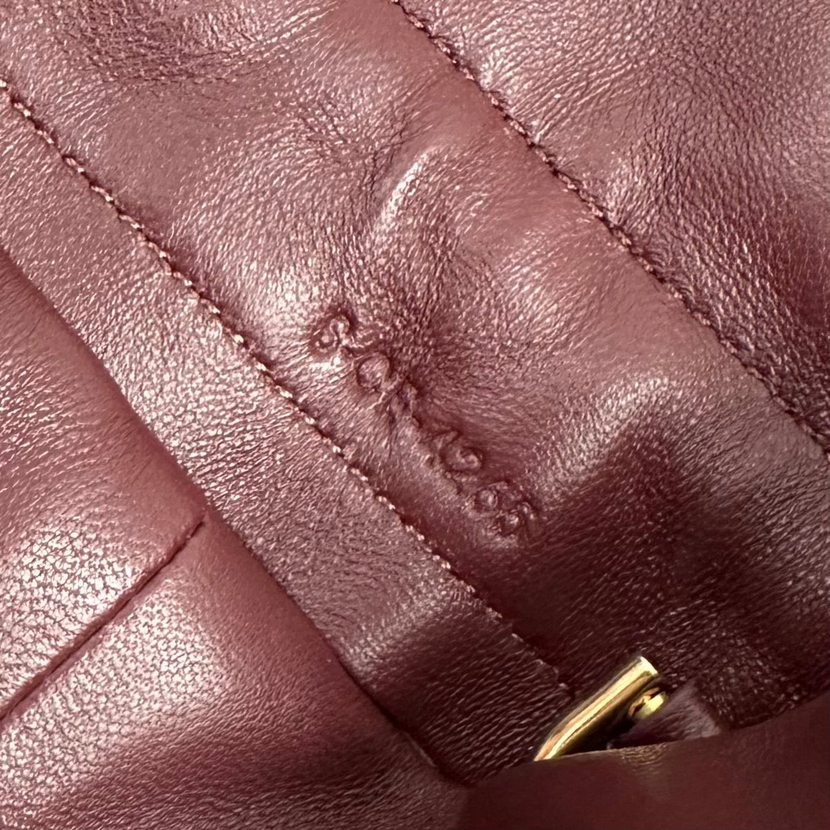 Celine Crystal Pouch Burgundy Lambskin