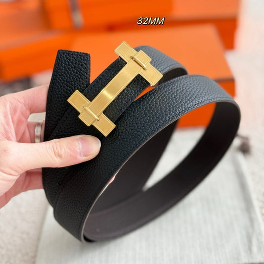 HM Jumping Belt 38 Mm Black Dark Brown Leather Strap
