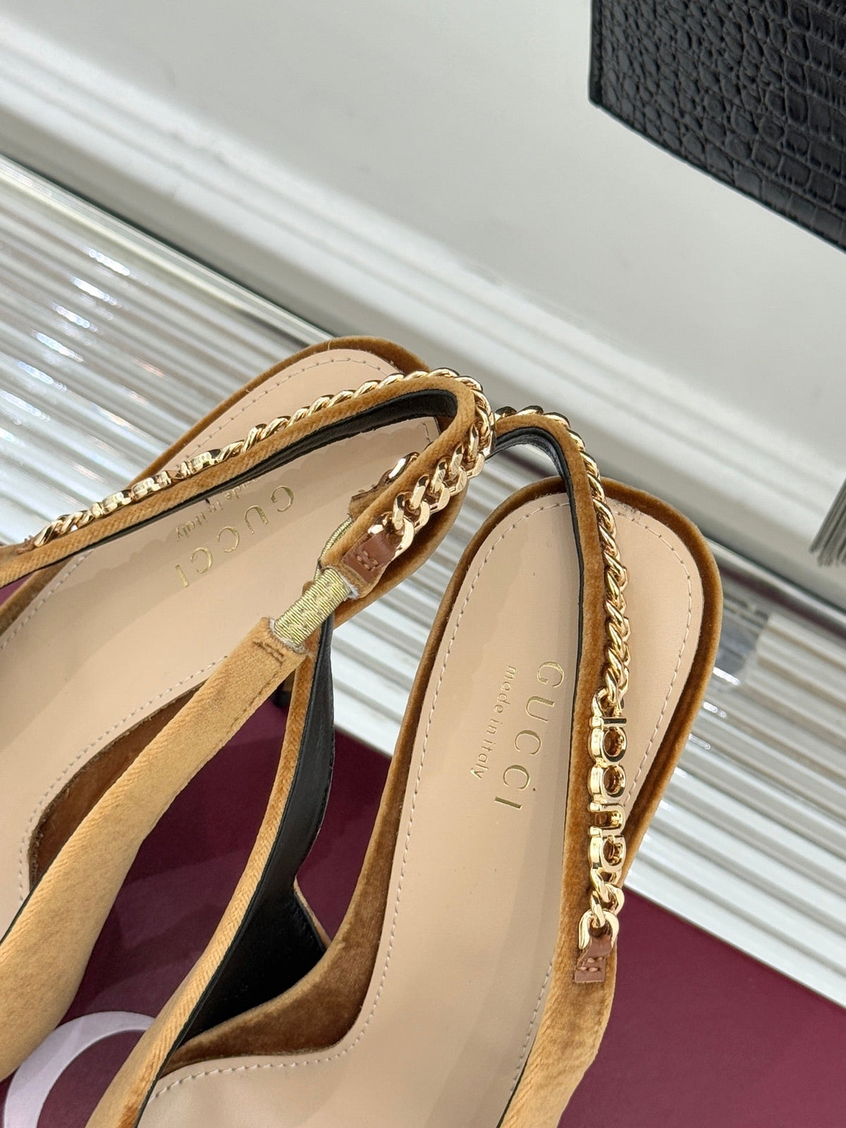 GG 26 Signoria Slingback Pumps 10.5cm Brown Wood Suede 632526