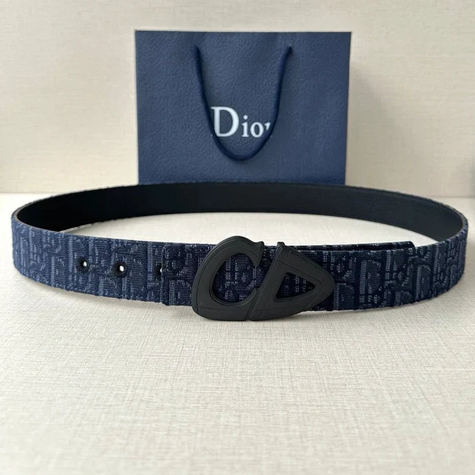 Dior 2026 30 Montaigne Reversible Belt 35mm Canvas