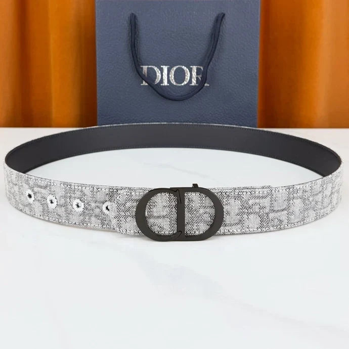 Dior 2026 Oblique CD Buckle Belt 35mm Canvas