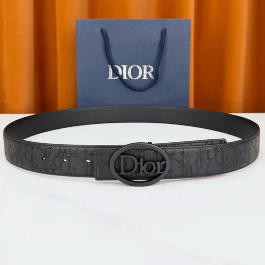 Dior 2026 Oblique CD Buckle Belt 35mm Leather