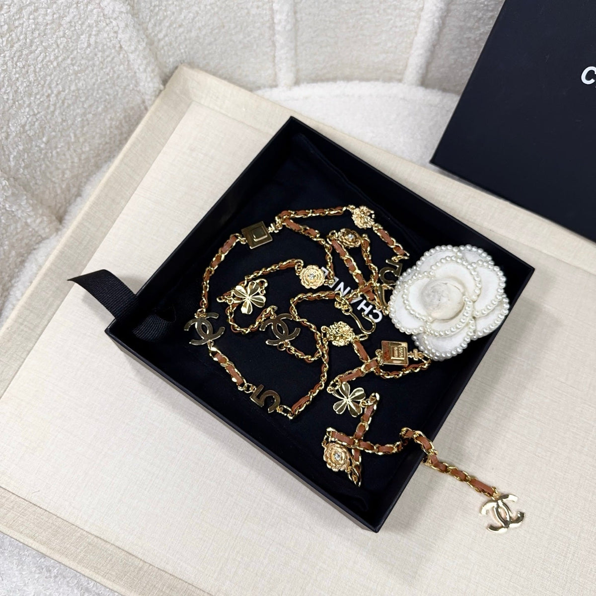 Chanel 2026 CC Logo Plaque Waist Belt 216563