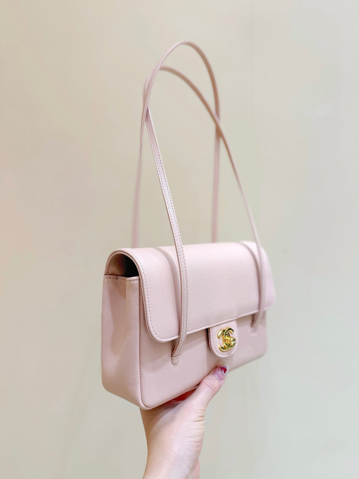 Chanel 26 Shoulder Bag 22cm Pink Caviar Leather 351910
