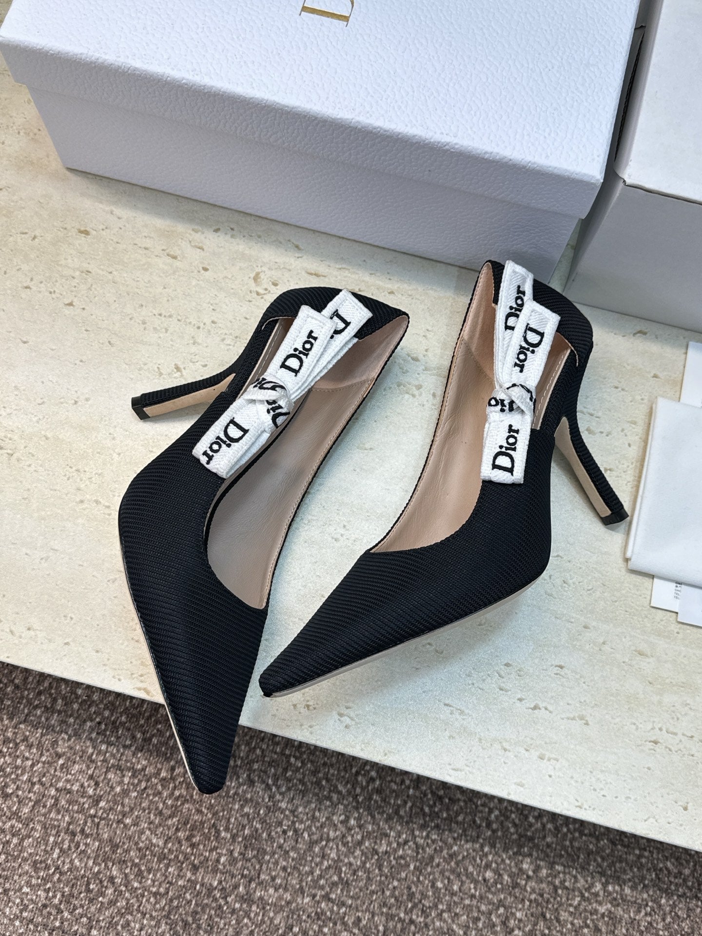 CD J'Adior Pump 9.5cm Black Technical Fabric