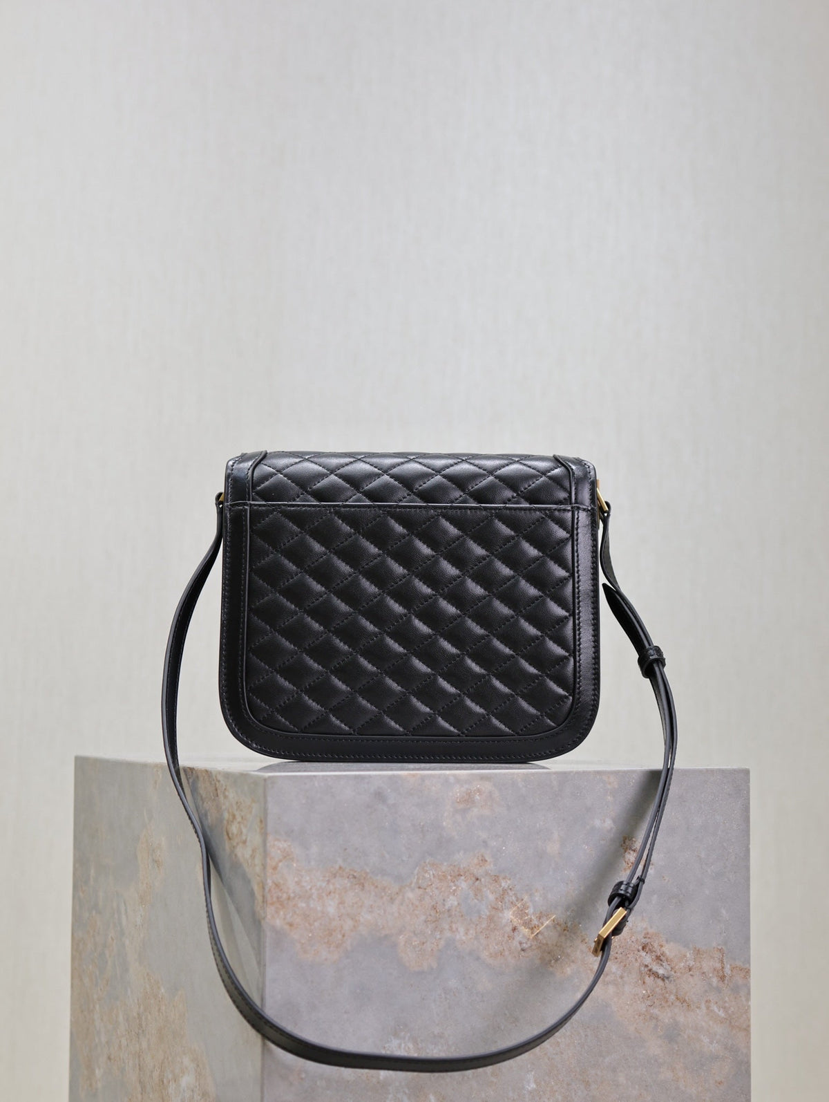 YSL Solferino Shoulder Bag Black Quited Lambskin