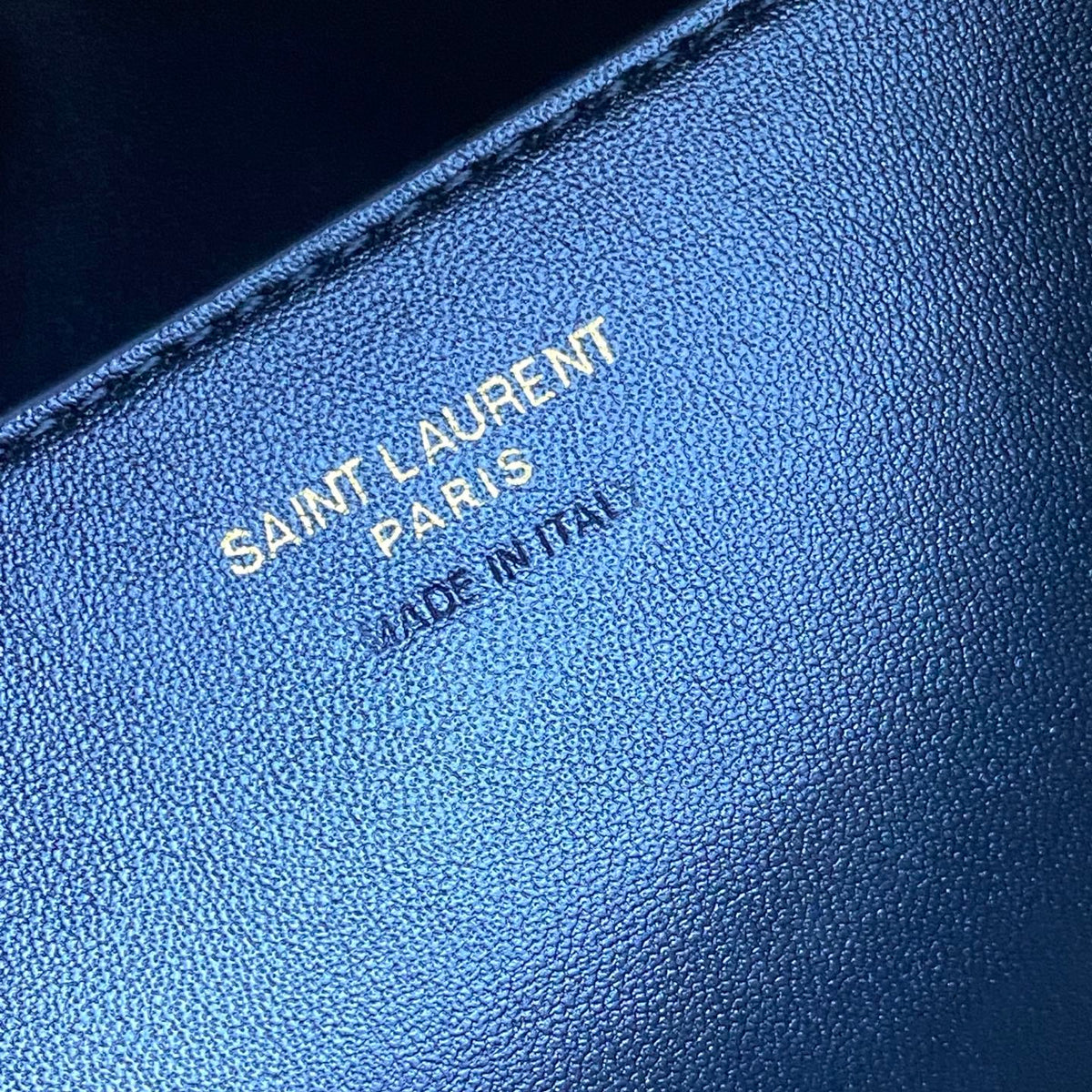 YSL 2026 Cassandre Large Pouch on Chain 35cm Brown Suede
