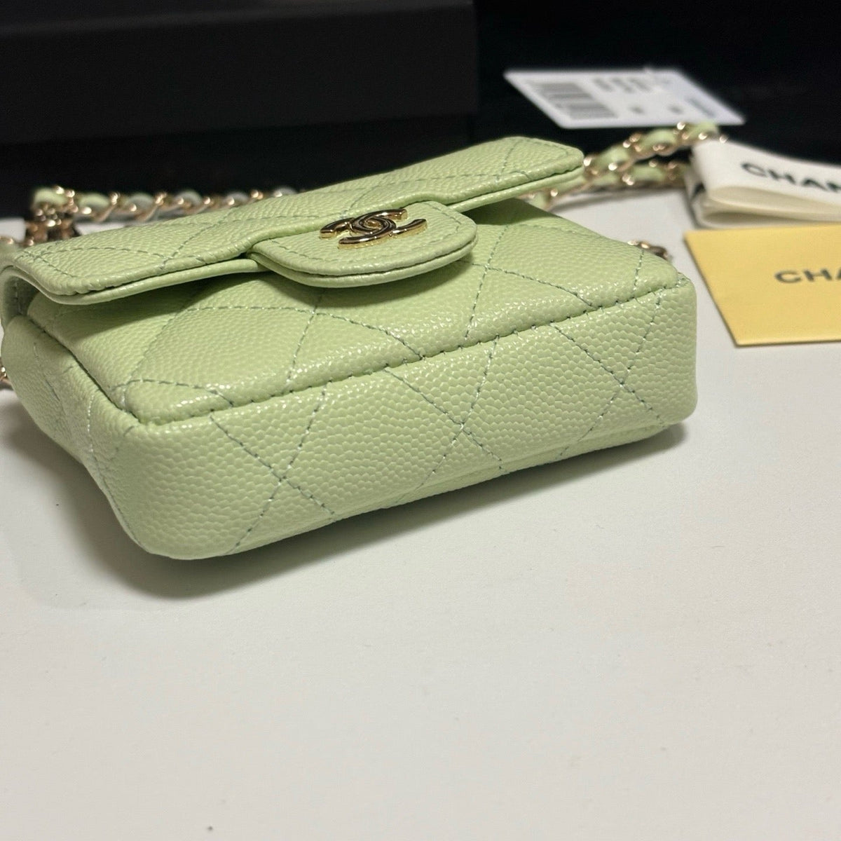 CC 26s Waist Belt Bag Chain Mint Green Caviar 212339