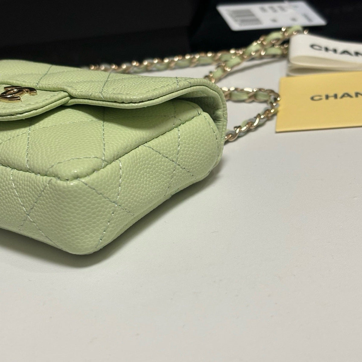 CC 26s Waist Belt Bag Chain Mint Green Caviar 212339