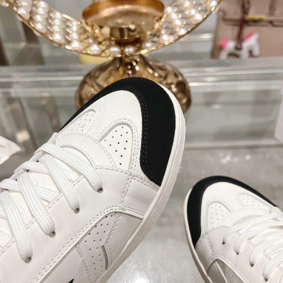 cd star sneaker white calfskin black suede