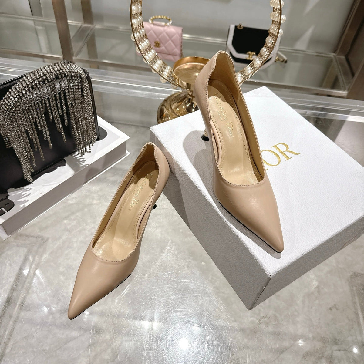 CD 26s Icon Pump 8cm Beige Supple Calfskin 679847