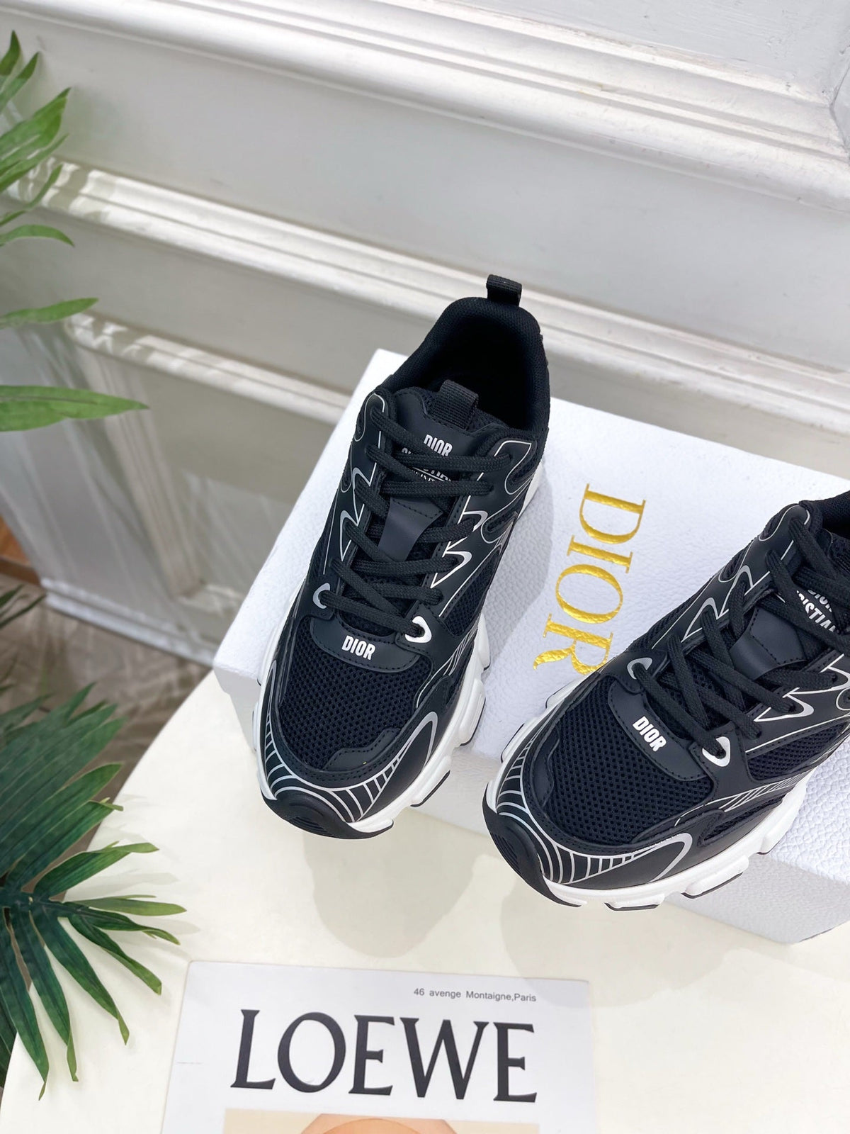 CD SS26 B30 Sneakers Black Cowhide Mesh 631928