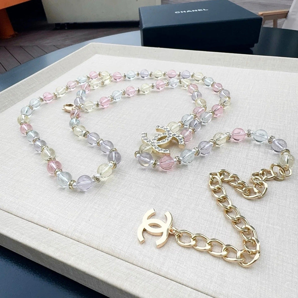 Chanel 2026 Crystal Beads Paired Waist Chain Belt 205833
