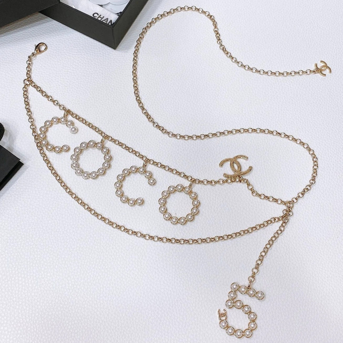 Chanel 2026 Pearl-Embellished Layered Chain Belt