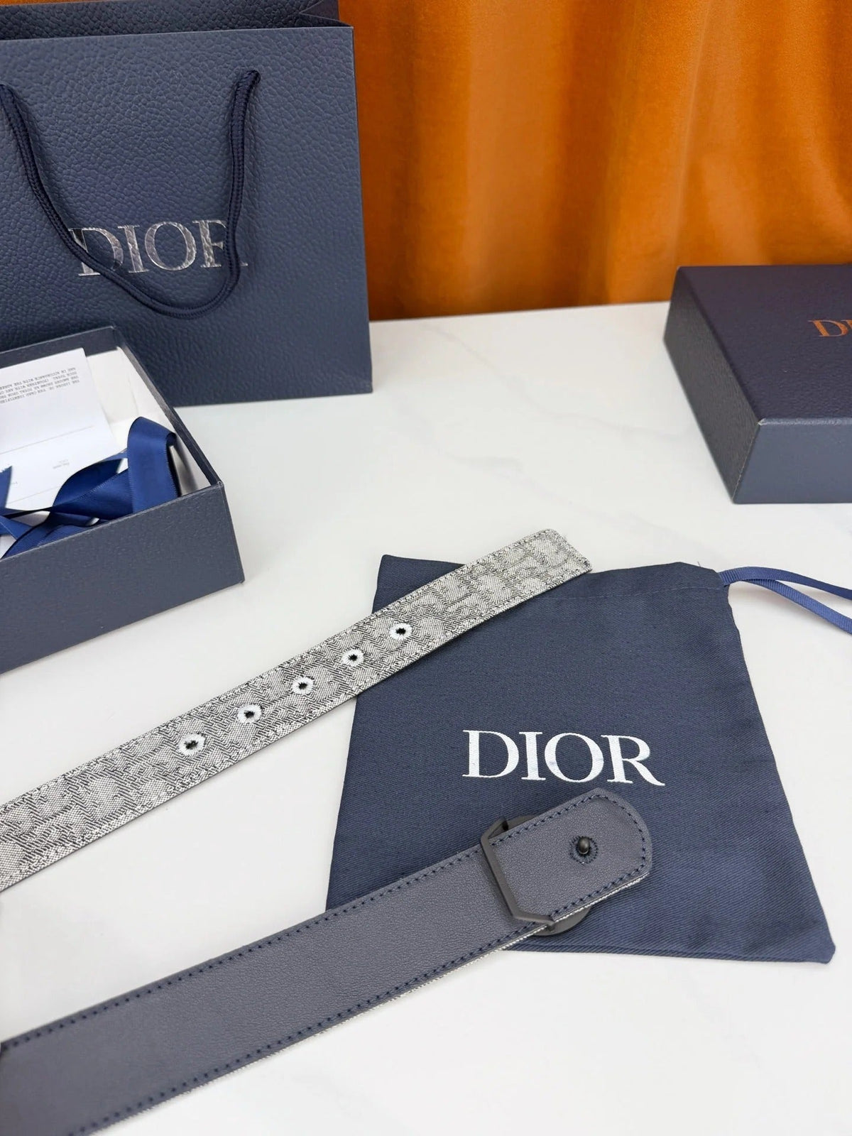 Dior 2026 Monogram Jacquard Reversible Belt 35mm Canvas