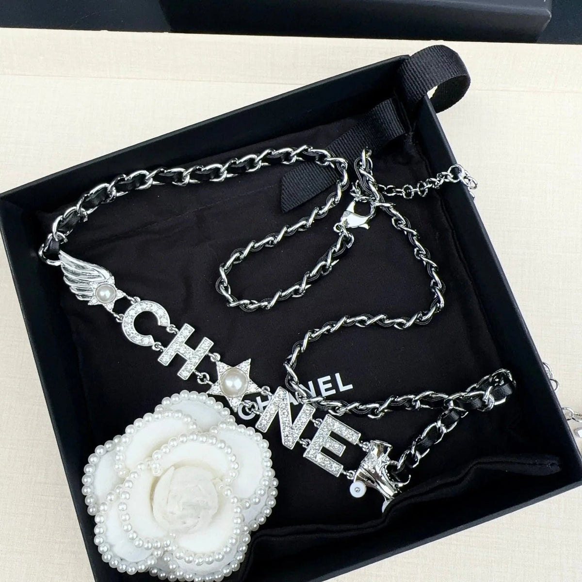 Chanel 2026 Crystal CC Logo Chain Belt 212349
