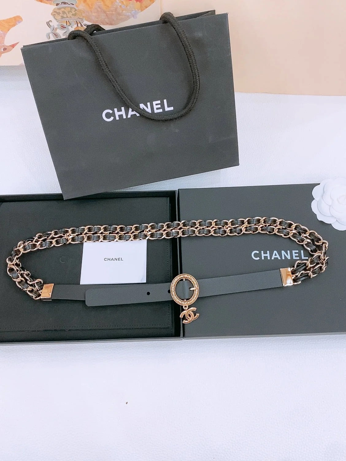 Chanel 2026 Leather Chain Belt 20mm 190392