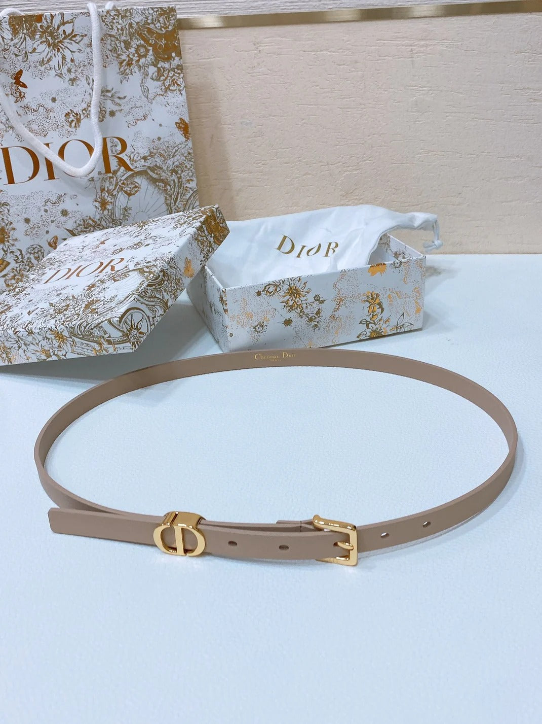Dior Montaigne Loop Belt 15mm Calfskin 197480