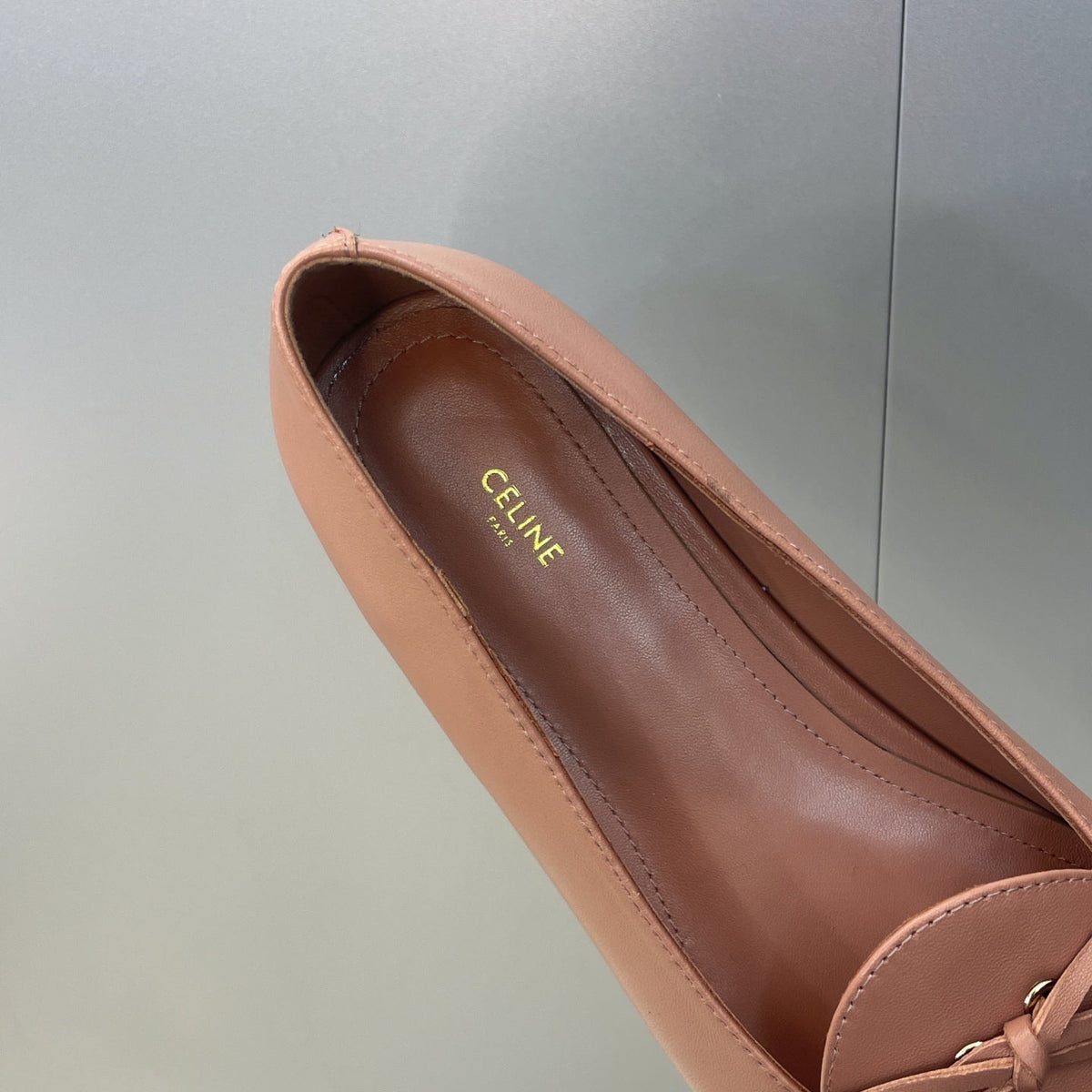 Celine 26 Loafers Dusty Pink Sheepskin 607726